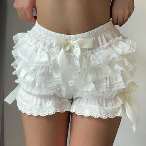 Women's Shorts Womens Lace Ruffle Bloomers Shorts Layered Pettipants Victorian Pumpkin Pants Panties Booty Shorts Lolita Dress Safety ShortsL24313