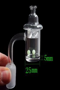 Flat Top 5mm Bottom 45 90 Quartz Banger 10mm 14mm 18mm Nail with Spinning Carb Cap and Terp Pearl Insert for Water Pipes1431788