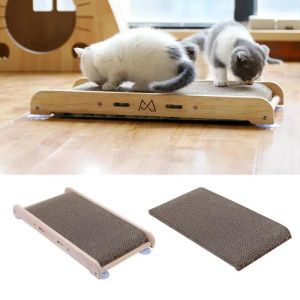 Scratchers Sisal Cat Wall Scratcher Suction Cup Wall Mount Scratch Pad Flexible Corrugated Paper Scratching Post For Kitten Cat Pets Supply