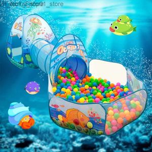 Toy Tents Toy Tents Kids Play House Indoor Outdoor Ocean Ball Pool Pit Game Tent Playhut Easy Folding Girls Garden Children Toy Tent Dropshipping Q231220 L240313