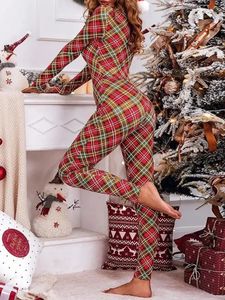 Womens Sexy Christmas Pajamas Jumpsuits Long Sleeve Slim Fit Cozy Ugly Sleepwear Xmas Pjs Romper 240301