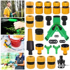 Connectors 22/31 Pcs Garden Hose Connector Set, Green Connector End, 3 Tap Extender, Hose Quick Connectors, Repair Joint Pipe Accessories