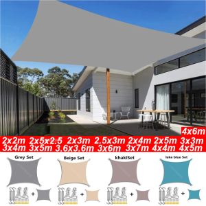 Nets 300D Awning Outdoor Waterproof Shade Sail Shade Garden Beach Camping Terrace Pool Tent Awning 3x5m