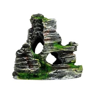 Dekorationer Aquarium Rockery Hiding Rock Cave Decor Underwater Landscape Mountain View Ornament Fish Tank Rockery Aquarium Accessories