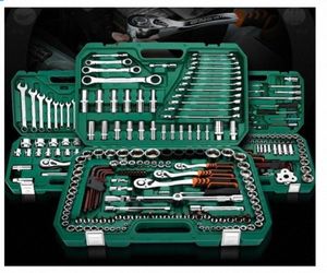 1246PCS Wrench Socket Set Hårdvarubil Båt Motorcykelreparationssats Skruvmejsel Handverktyg Set bilreparationssats HFFQ6042101