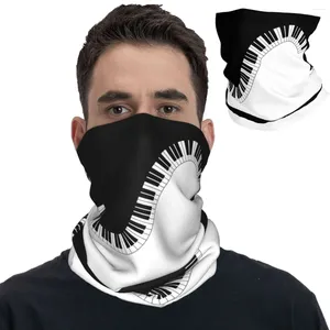 Lenços decorativos música piano teclado bandana pescoço capa impresso balaclavas rosto cachecol multi-uso bandana para homens mulheres adulto