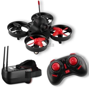 Dronlar RTF Micro FPV RC Quadcopter 5.8G S2 1000TVL 40CH Kamera VR009 FPV Goggles VR Kulaklık Helikopter Drone LDD240313