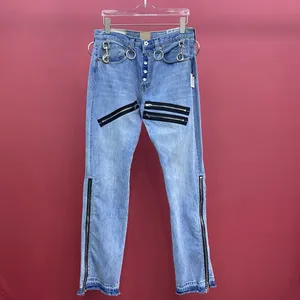 Men's Plus Size Pants 2024ss Unwashed Selvedge Mens Raw Denim Jeans High Quality Indigo Small Quantity Wholesale Price Japanese Style Cotton Japan RED g685