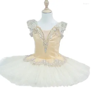 Palco desgaste branco profissional tutu lago traje de alta qualidade vestido de balé perto painel infantil para meninas