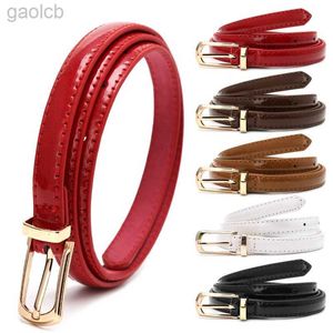 Belts Hot! Candy Color Thin Belt Alloy Buckle Leather Waist Strap Waistband ldd240313