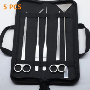 Tools Aquarium Cleaning Tools Kit Tweezers Curve Scissor Fish Tank Water Plants Grass Stainless Steel Maintenance Tool Suit