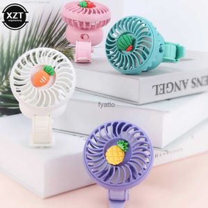 Electric Fans Cartoon Creative Kids Watch Fan Portable Summer Air Cooler Mini USB RECHARGABLE Childrens Gifth240313