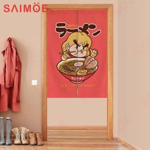 Tende in stile giapponese Ramen Sushi Shop Noren Cartoon Figure Pattern Finestra Parete Anti-freddo Isolante Termico Sala da pranzo Tende per porte