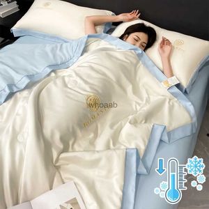 Comforters Set Yanyangtian 2024 Summer Quilt Simple Luxury Modal Comporter Thin Bed Cover Bedding Double-Sided Quilt Enkel sängen Högkvalitativ YQ240313