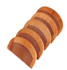 Экологически чистая деревянная расческа, дешевая натуральная деревянная расческа персикового цвета, расческа для бороды, карманная щетка для волос, может напечатать логотип3167849