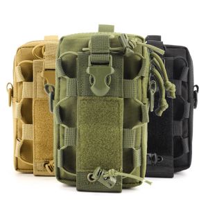 Väskor Taktisk mollvattenflaskhållare Pouch Outdoor Midjeväska Mobiltelefon Pack Militär jaktutrustning Organisator Utility EDC Holster