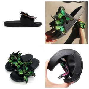 2024 Designer Slider Sandal men Slippers Black Bees Tigers Slides Canvas green summer beaches Slide SIZE 36-41 GAI