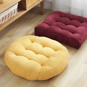 Pillow Inyahome Round Chair Cushions Indoor Outdoor Floor Pillows for Patio Furniture Seat Pads Meditation Pillow for Yoga Living Room