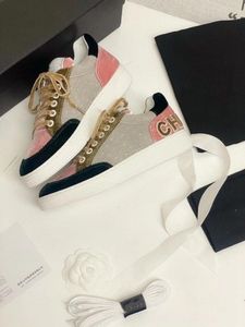 Designer botas de luxo plana senhora coco veludo rendas até mulher moda sapatos casuais baixo corte tênis treinadores corredor sapato esporte vintage apartamentos coco sneaker panda tamanho 35-41