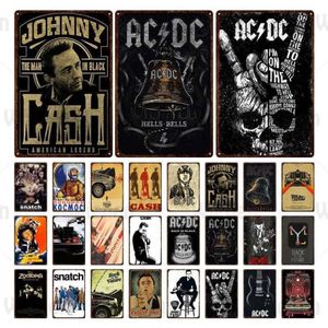 Rock N Roll Metal Tin Sign Vintage Plack Tin Sign Wall Decor för Bar Pub Fans Club Man Cave Rock Music Concert Poster Rock Q0723302U