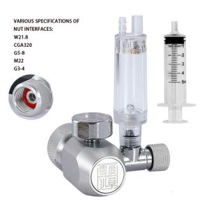 Sprzęt Aquarium CO2 Regulator Aquarium Aluminium Aluminium Stop Prosty pojedyncze manometru Regulato Aquatic Plant CO2 Akcesoria