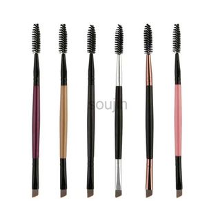 Makeup Brushes Professional Double Eyelash Makeup Brush Använd Portable Makeup Tool Nylon Plast Borste varaktiga ögon Makeup LDD240313