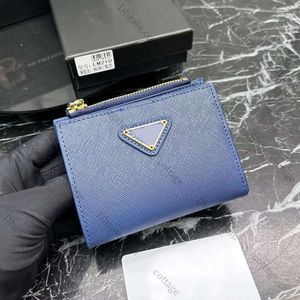 Novo designer bolsa carteira de luxo para mulheres homens saffano titular do cartão triângulo marca casual moda carteiras moeda bolsas saco titular do cartão preto masculino designer saco