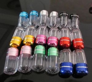 Pill Bottle Clear Empty Portable Thicken Plastic Bottles Capsule Case with colorful Screw Cap Pill Holder Storage Container4551676