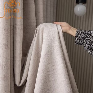 Curtains 2023 New Cream Purple Mixed Color Chenille Flannel Jacquard Thickening Blackout Curtains for Living Room Bedroom Finished Custom