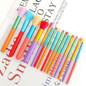 فرش المكياج 15 مساءً فرش المكياج مجموعة بودرة احترافية للعيون مزج فرش ملونة Maquiagem Rainbow Cosmetic Tools LDD240313