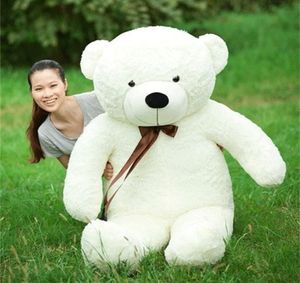 160cm Big Giant Teddy Bear White Animals Plush Stuffed Toys Life Size Kid Dolls Girls Toy Gift 2019 New Arrival Q07272869383