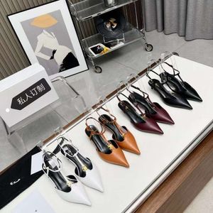 24 Fashionable Small Fragrant Shoes, Versatile Heels for Women, Cowhide Pointed Toe, Shallow Mouth, Thin High Heels, Single Shoes