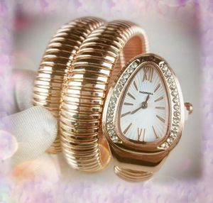 orologio al quarzo di lusso da donna oro verde quadrante blu orologi alla moda giorno data anello di diamanti orologio serpente ape orologio completamente in acciaio inossidabile oro rosa argento braccialetto orologio montre de luxe