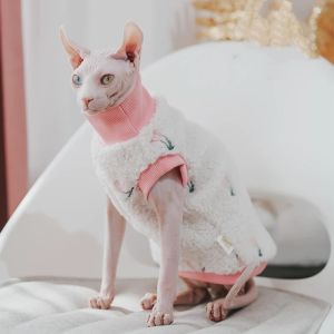 衣料品猫の衣類衣類猫猫フリースフリースコート長袖の暖かいコート犬デボンレックスかわいいラウンジウェア