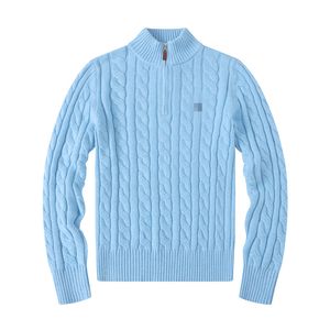 Men's Sweater Designer Ralph Warhorse Embroidered Breathable, Soft and Comfortable Cashmere Half Zipper Men's Sweater