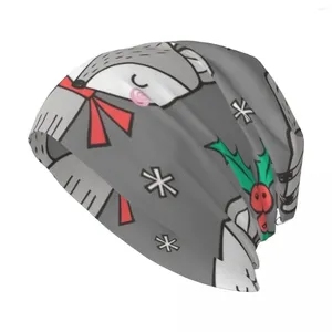Berretti natalizi eleganti in maglia elasticizzata, berretto slouchy, cappello multifunzione con teschio per uomo e donna
