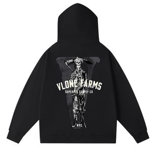 Vlone Design Men's Hoodies Sweatshirts Cap Winter Casuare Roone Vlone LetterコットンスウェットシャツヒップホップユニセックスフードプルプーバーセーターVL146