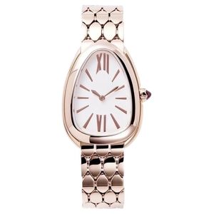 Orologio da donna di design al quarzo batteria completamente in acciaio inossidabile placcato oro orologio serpente con lunetta di diamanti impermeabile luminoso ghiacciato fascino dell'orologio montre homme sb66 C4