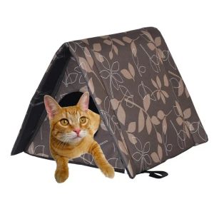Mats Waterproof Outdoor Pet House | Foldable & Detachable Stray Cat Shelters | Triangular Shape Litter Dog Cat House