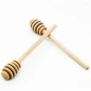 Spoons 800 PCS 15CM Wood Honey Dipper Stirrer Honeycomb Stick Server For Jar Dispense Wedding Party Favors Wholesale K1