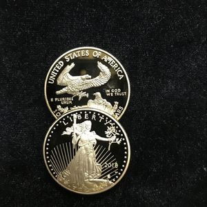 20 st non Magneitc The In God Trust Dom 2018 Real Gold Plated Liberty Souvenir Coin 32 6 mm i diameter American Shippin238m