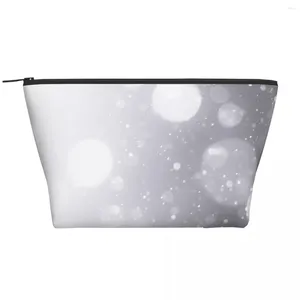 Cosmetic Bags Abstract Silver Background Trapezoidal Portable Makeup Daily Storage Bag Case For Travel Toiletry Jewelry