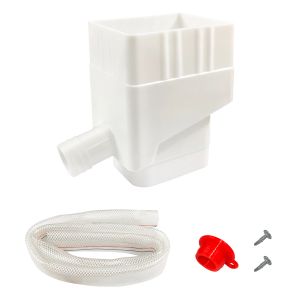 Kits Rainwater Collection System med Universal DownSpout Water Diverter Connector med 40in Slang för trädgårdsstränningsavlopp