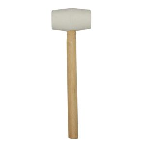 Hammer Multi Purpose Rubber Hammer Mallet Comfortable Solid Wood Handle Ideal for Tile Installation and Back Massage