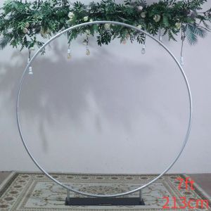 Calligraphy 7ft(210cm) Wedding Decoration Backdrop Stand Round Photography Backdrops Outdoor Background Frame Balloon Arch Collapsible Shelf