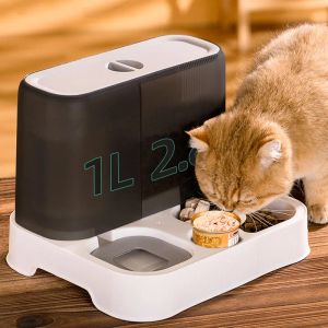 Supplies Cat Automatic Feeder Water Dispenser Large Capacity Wet and Dry Separation Dog Food Container Drinking Water Bowl Pet Supplies