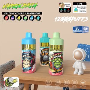 Eu armazém puff 12k VAPEN DRTA Tornado 12000 Puff puffs descartáveis ​​e cigarros vapes recarregáveis ​​recarregáveis ​​RGB Light Airflow Control Alemanha estoque vape pro