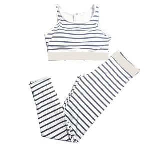 Designer Activewear Womens Yoga Wear Striped TrackSuits Seksowne swobodne legginsy sportowe