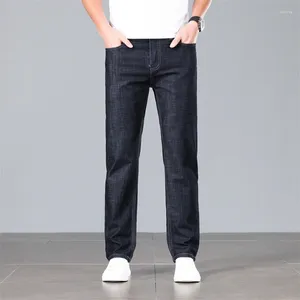 Männer Jeans Suimmer Kühle Dünne Mode Koreanische Männer Schwarz Business Casual Gerade Lose Denim Hosen Marke Kleidung