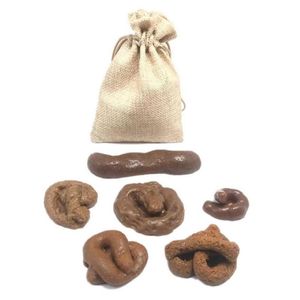 Kleintierbedarf 6PCS SET Fake Witz Rasse Hund Katze Poo Hocker Praktische Simulation Realistische Scheiße Poop Böse Lustige Spielzeuge Props2642